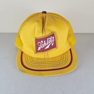 VINTAGE SCHLITZ BEER SNAPBACK‎ TRUCKER MESH HAT